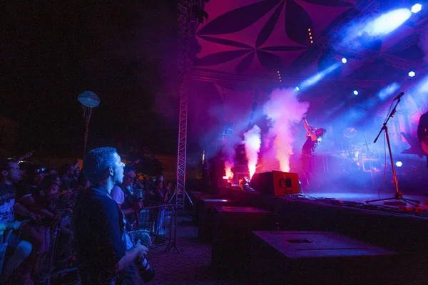 Faro Portugal September 2018 Musik Band Moonspell Konzertiert Auf Festival — Stockfoto