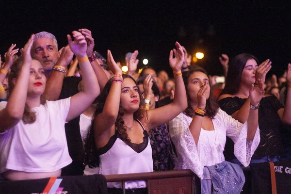 Faro Portogallo Agosto 2018 Audience Watch Music Artist Festival Grande — Foto Stock