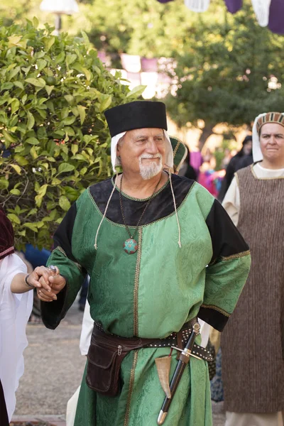 Silves Portugal Agosto 2018 Personajes Disfraces Medievales Evento Ferial Medieval — Foto de Stock