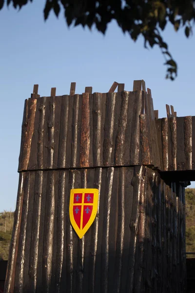 Крупним Планом Подання Середньовічних Арени Ярмарок Silves Португалія — стокове фото