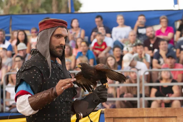 Silves Portugal Août 2018 Personnage Costumé Médiéval Foire Médiévale — Photo