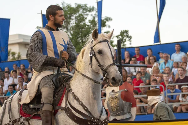 Silves Portugal Agosto 2018 Personajes Disfraces Medievales Evento Ferial Medieval —  Fotos de Stock