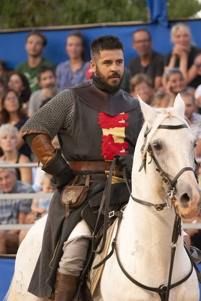 Silves Portugal Agosto 2018 Personajes Disfraces Medievales Evento Ferial Medieval —  Fotos de Stock