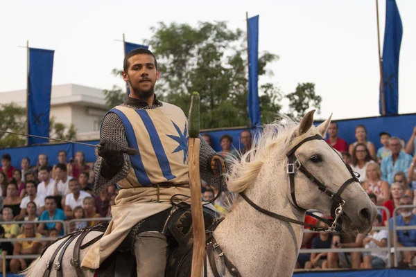 Silves Portugalia Sierpień 2018 Medieval Costume Znaków Średniowiecznej Imprezy Targowej — Zdjęcie stockowe