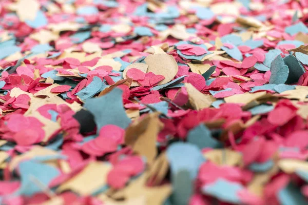 Mixed Colorful Confetti Scattered Pile — Stock Photo, Image