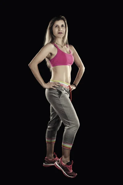 Ćwiczenia fitness dziewczyna — Zdjęcie stockowe