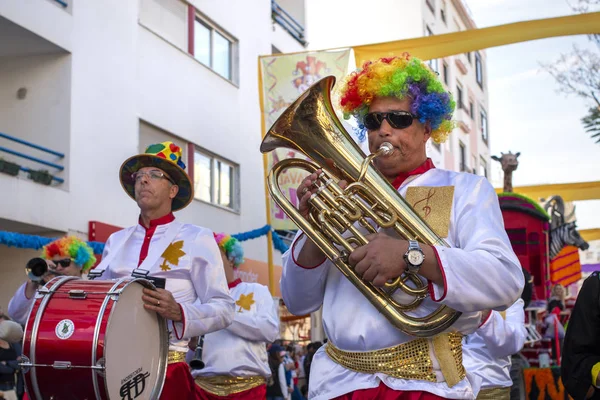 Parada de Carnaval participantes do festival — Fotografia de Stock