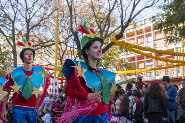 Partecipanti al festival della sfilata di Carnevale — Foto Stock