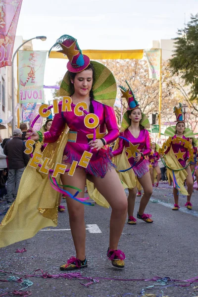 Parada de Carnaval participantes do festival — Fotografia de Stock