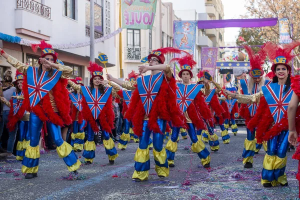 Parada de Carnaval participantes do festival — Fotografia de Stock