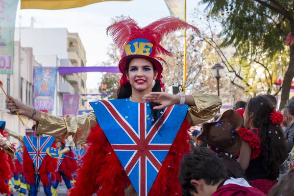 Parada de Carnaval participantes do festival — Fotografia de Stock