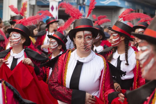 Parada de Carnaval participantes do festival — Fotografia de Stock