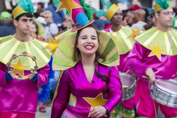 Parada de Carnaval participantes do festival — Fotografia de Stock