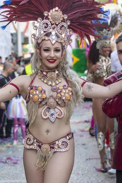 Partecipanti al festival della sfilata di Carnevale — Foto Stock