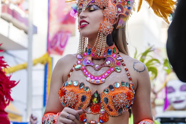 Parada de Carnaval participantes do festival — Fotografia de Stock