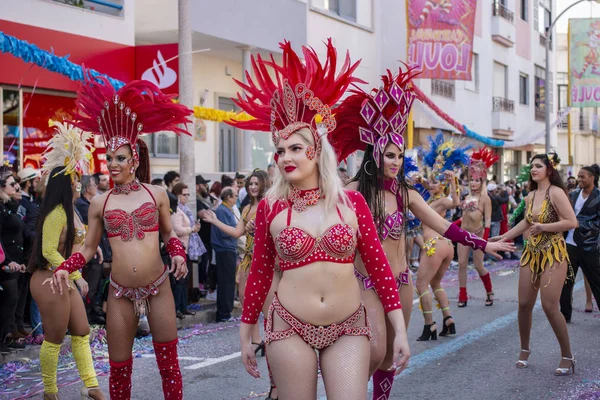 Parada de Carnaval participantes do festival — Fotografia de Stock