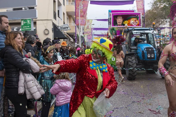 Parada de Carnaval participantes do festival — Fotografia de Stock