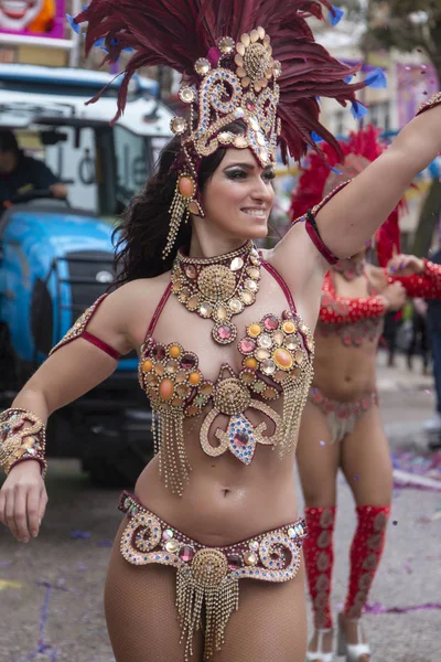 Parada de Carnaval participantes do festival — Fotografia de Stock