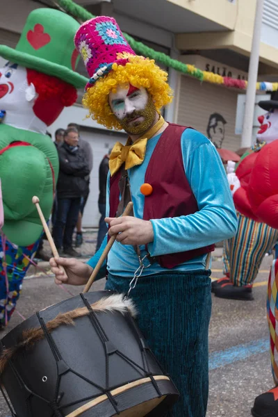 Parada de Carnaval participantes do festival — Fotografia de Stock