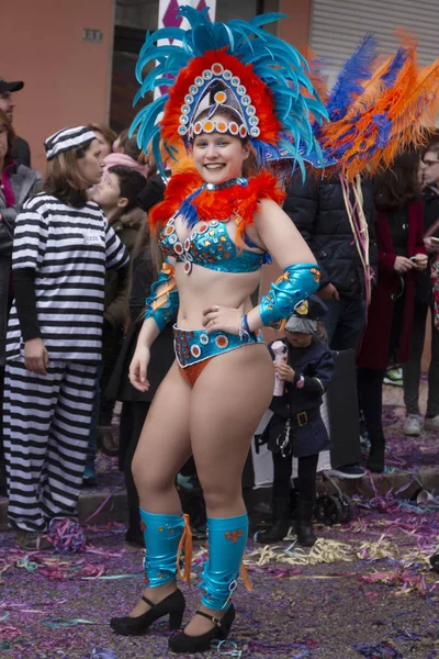 Parada de Carnaval participantes do festival — Fotografia de Stock