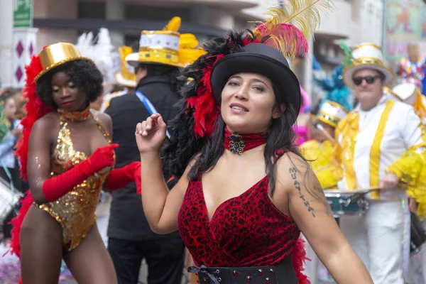 Parada de Carnaval participantes do festival — Fotografia de Stock