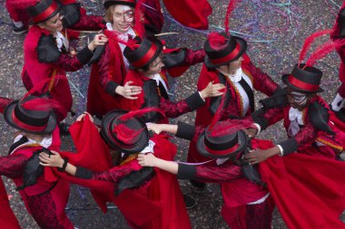 Karnaval geçit Festivali katılımcıları