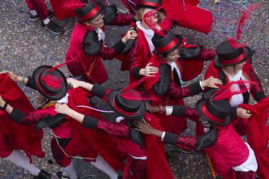 Karnaval geçit Festivali katılımcıları