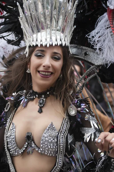 Parada de Carnaval participantes do festival — Fotografia de Stock