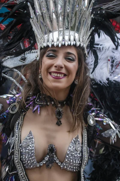 Parada de Carnaval participantes do festival — Fotografia de Stock