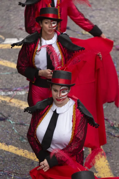 Parada de Carnaval participantes do festival — Fotografia de Stock