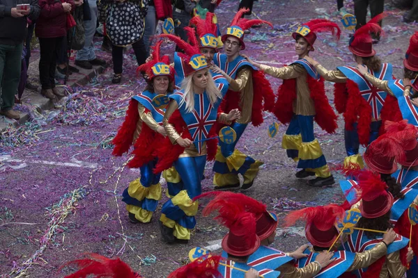 Parada de Carnaval participantes do festival — Fotografia de Stock