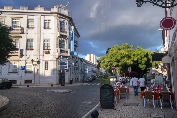 Tourist downtown area of Faro city — Stock Photo, Image