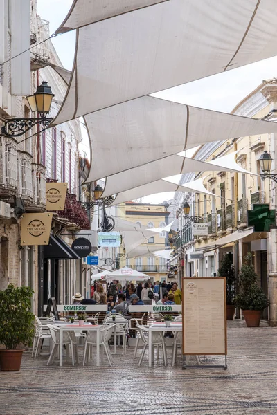 Rua da cidade de Faro — Fotografia de Stock