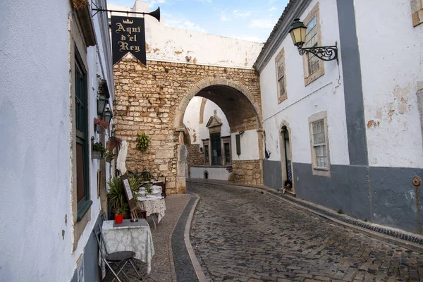 Historical street in Faro city — Stock Photo, Image
