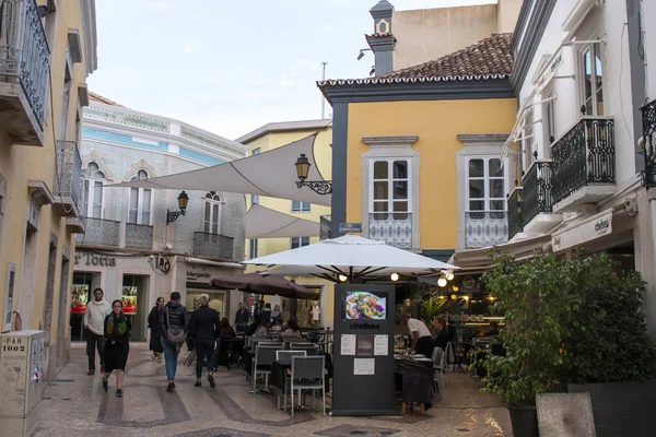 Street of Santo Antonio in Faro city — Stock Photo, Image