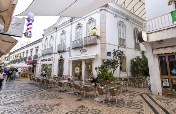 Faro şehrinde Santo Antonio Caddesi — Stok fotoğraf