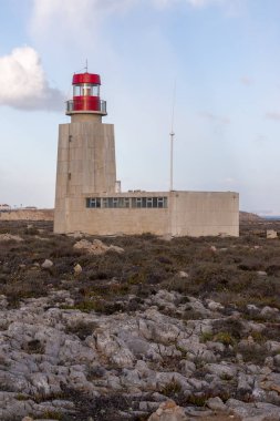 Sagres Kalesi üzerinde deniz feneri