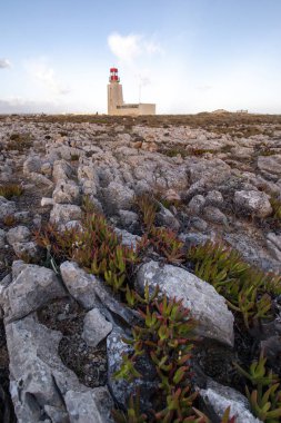Sagres Kalesi üzerinde deniz feneri
