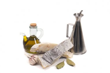 zeytinyağı ile tuzlu morina balığı
