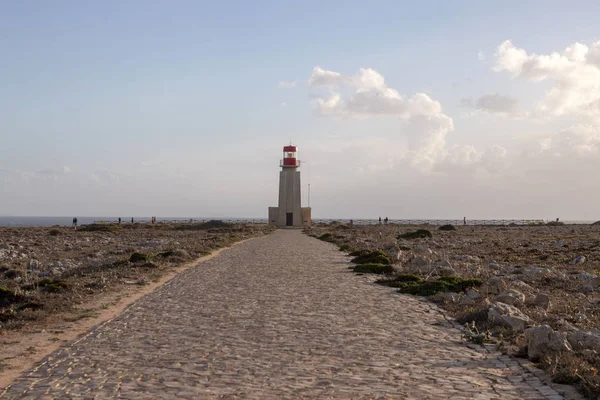 Lighthouse on the fortress of Sagres — Stock Photo, Image