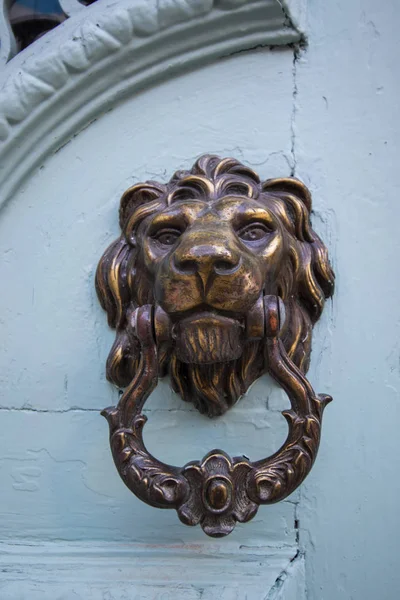 Doorknob in the shape of a lion — Stock Photo, Image