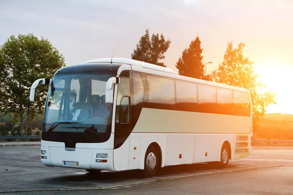 Bus parked on the road — Stock Photo, Image