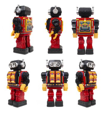 Vintage teneke robot oyuncak