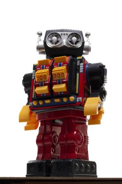 Vintage teneke robot oyuncak