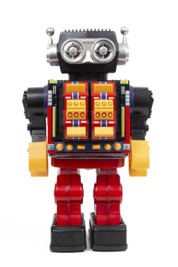 Vintage teneke robot oyuncak