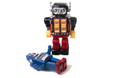 Vintage Teneke robot oyuncaklar