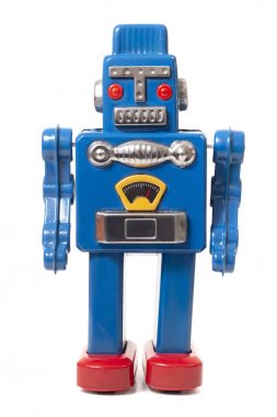 Vintage teneke robot oyuncak