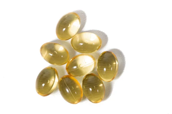 Pillole gialle traslucide — Foto Stock