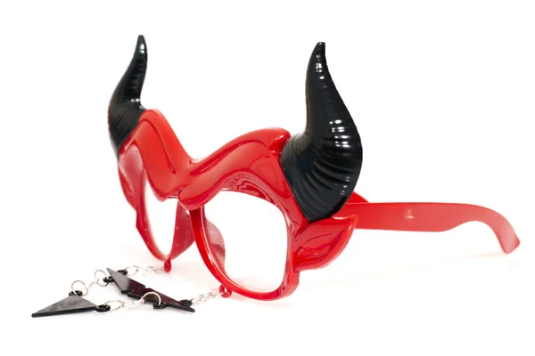Diablillo disfrazar gafas de mascarada — Foto de Stock