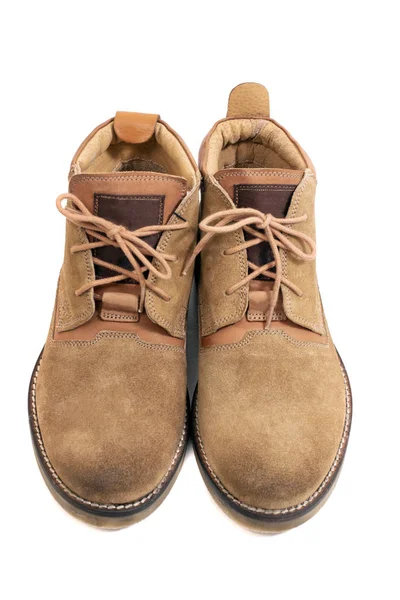 Par de botas marrons — Fotografia de Stock